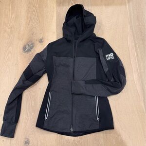 NWOT Gym+Coffee Black and Gray Zip-Up Hoodie